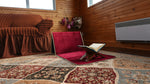 Ruby Red Prayer Mat with Backrest